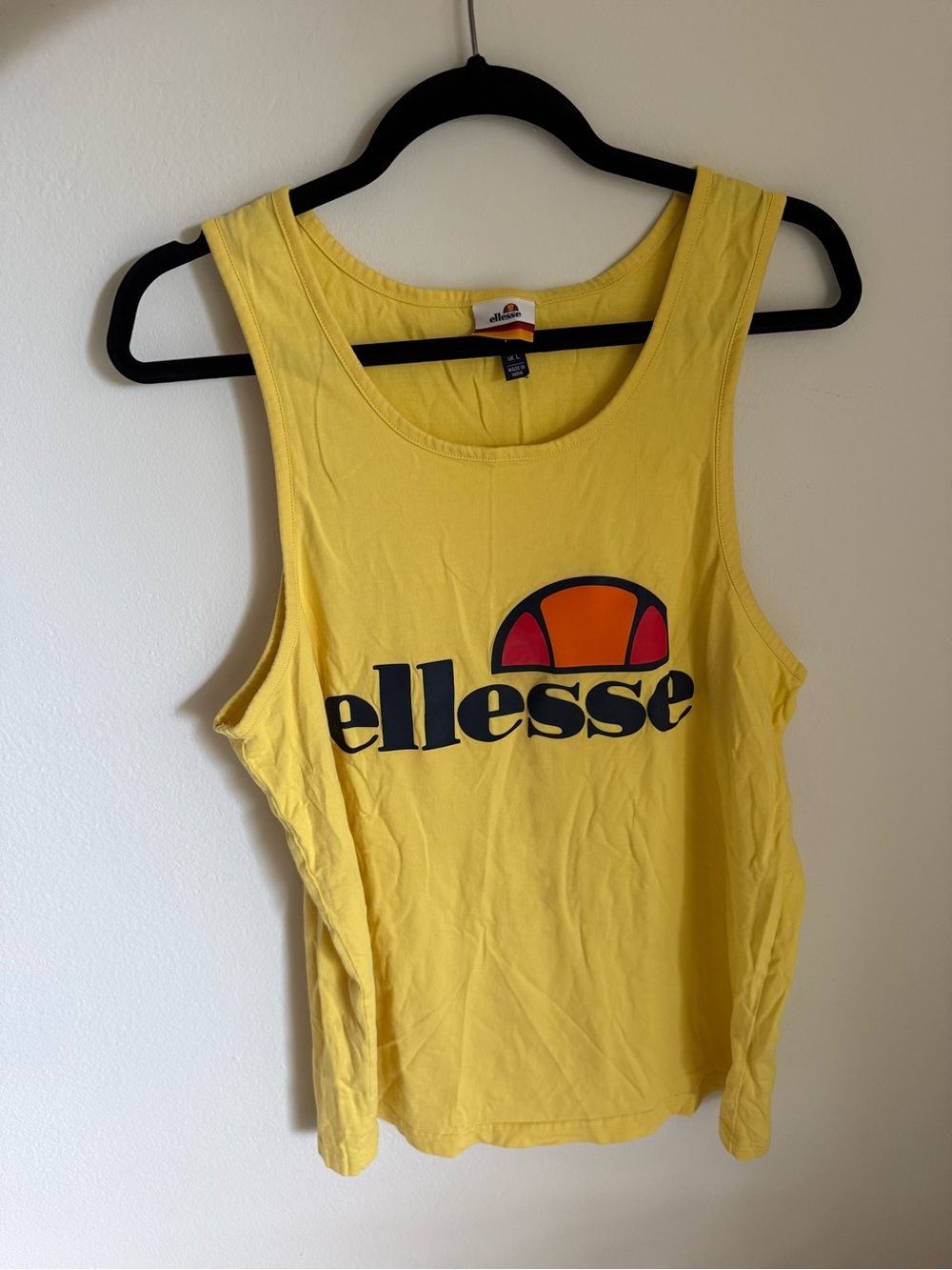 Ellesse Yellow Logo Tank Top